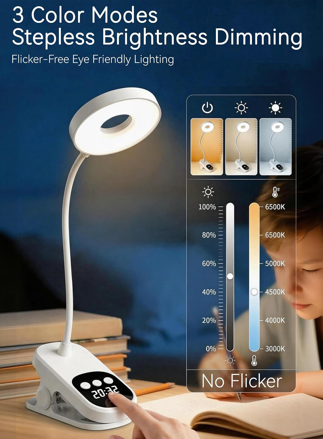 clip-on-desk-lamp-wireless-6000mah-rechargeable-led-reading-light-3-colors