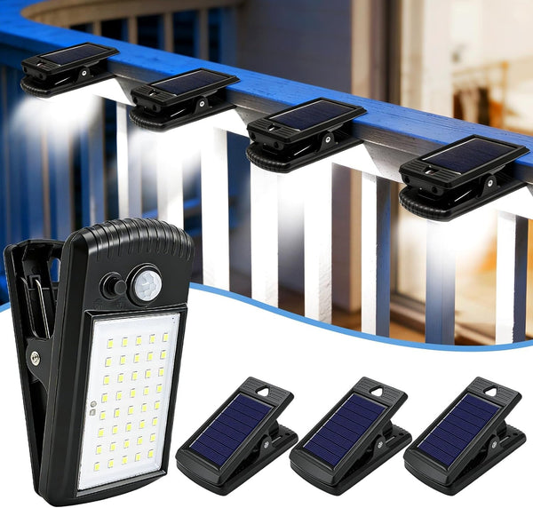 Solar Motion Sensor Clip-On Fence Security Lights Outdoor1