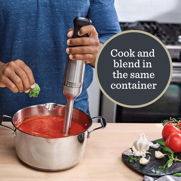 Vitamix 5-Speed Immersion Blender, 625-Watt Motor, Stainless Steel/Black | Professional-Grade Hand Blender, 5-Speed Control, One-Handed Operation, Stainless Blades, 5-Foot Cord, Blend in Any Container9