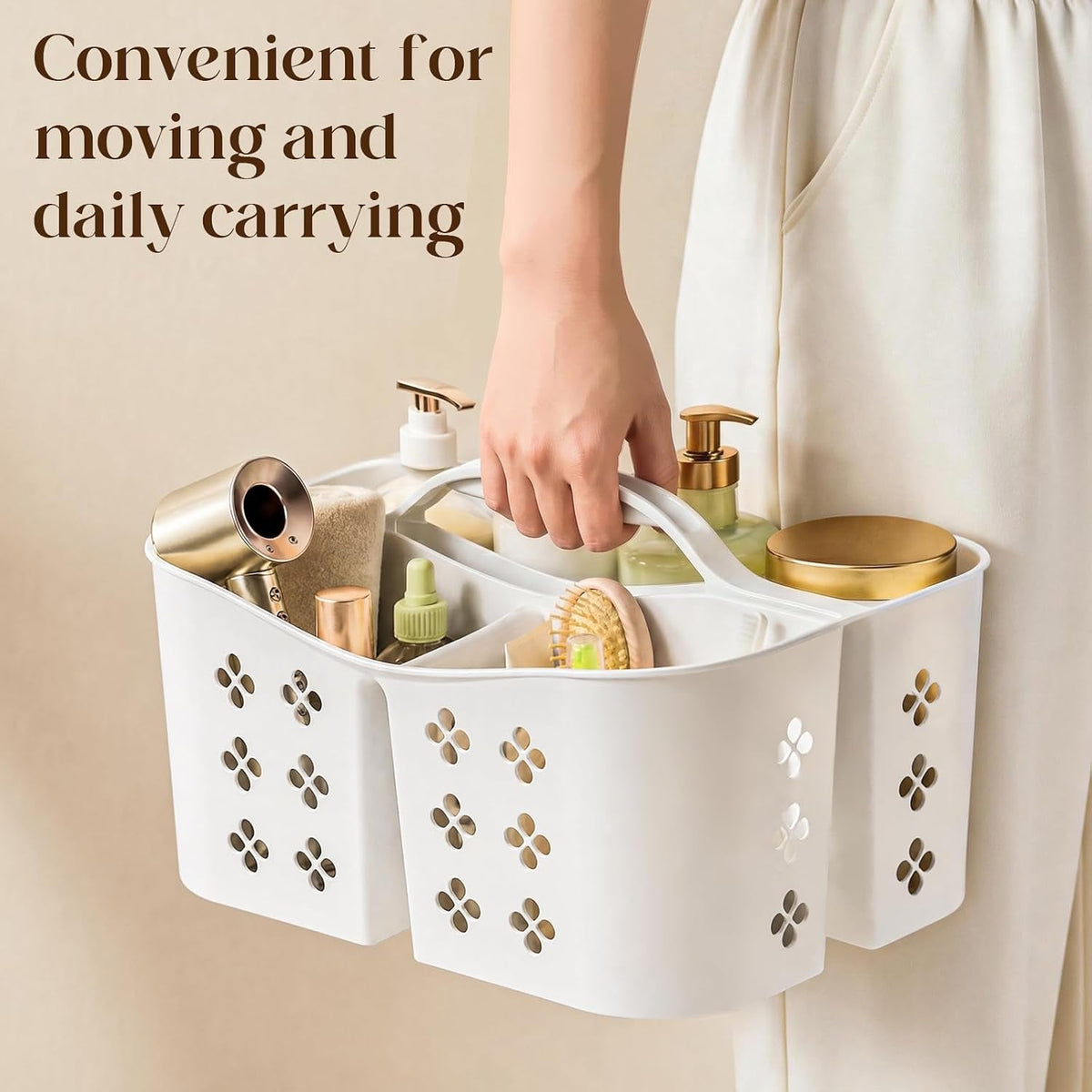 portable-shower-caddy-with-handle-large-capacity-shower-basket-organizer-quick-drain-bathroom-storage-tote-durable-plastic-shower-organizer-for-college-dorm-beach-gym-travel-essentials-white