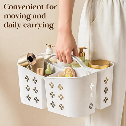 Portable Shower Caddy with Handle, Large Capacity Shower Basket Organizer, Quick-Drain Bathroom Storage Tote, Durable Plastic Shower Organizer for College Dorm, Beach, Gym, Travel Essentials, White9