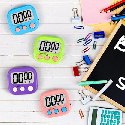 Digital Timer for Kids Teacher Supplies Classroom Timer for Study Learning Management Kitchen Work Exercise-4Pack Pink Blue Green Purple4