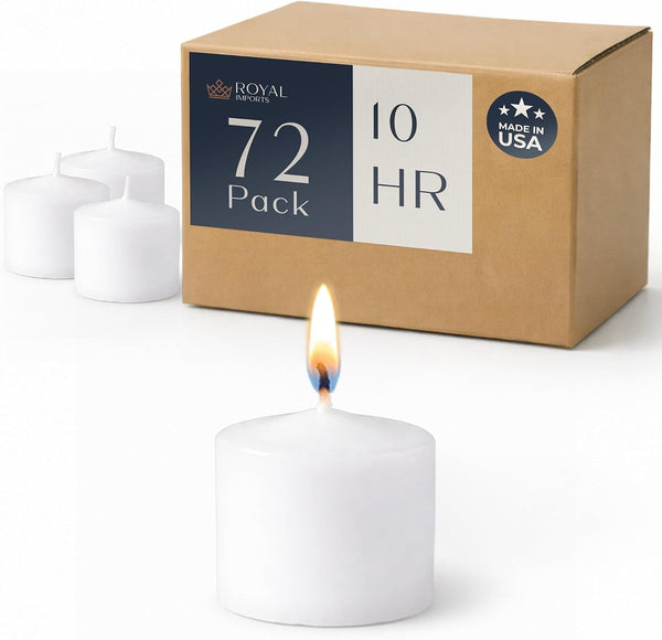 White Votive Candles Unscented Candles Pack of 721