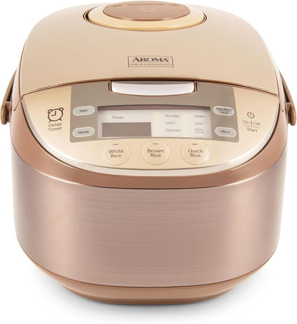 Housewares ARC-6106  Professional 6 Cups Uncooked Rice, Slow Cooker, Food Steamer, Multicooker, Champagne1