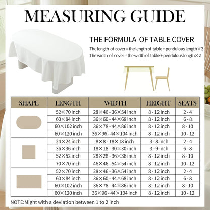 Classic White Oval Tablecloth for Party Restaurant and Home 60 X 84 Inch5