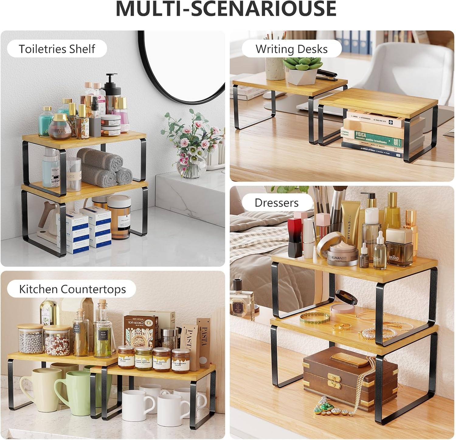 bamboo-cabinet-organizer-shelf-set-of-2-kitchen-counter-shelves-stackable-expandable-spice-rack-kitchen-storage-black-and-natural-beige