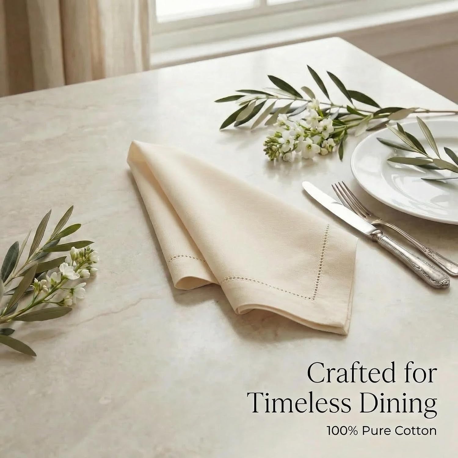cloth-napkins-ivory-hemstitch-dinner-napkins-set-of-12-20x20-100-cotton-absorbent-washable-durable-reusable-ideal-for-hotel-collection-farmhouse-parties-restaurant-lunch-dinner-napkins