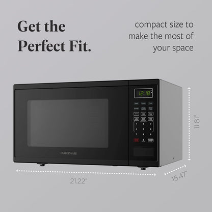 1.1 Cu. Ft. Countertop Microwave Oven – 1000 Watts Power, Auto Cook Settings, Defrost, Easy Clean and Child Safety Lock - Black4