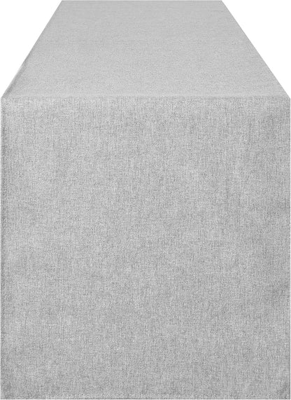 Grey Cotton Table Runner 13 X 72 Inches Long Farmhouse Style1