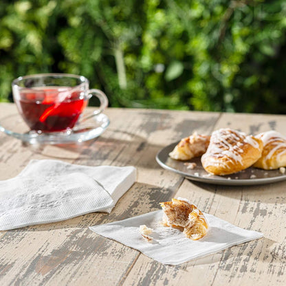 White Cocktail Napkins [500 Count] 1-Ply Beverage Napkins | Absorbent & Durable, Elegant Presentation, 4.5" X 4.5" Folded, 9" X 9" Unfolded, Restaurants, Bars, Desserts & Parties5