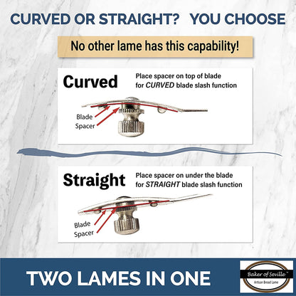 Bread Lame - Patented 2-In-1 Stainless Scoring Tool3