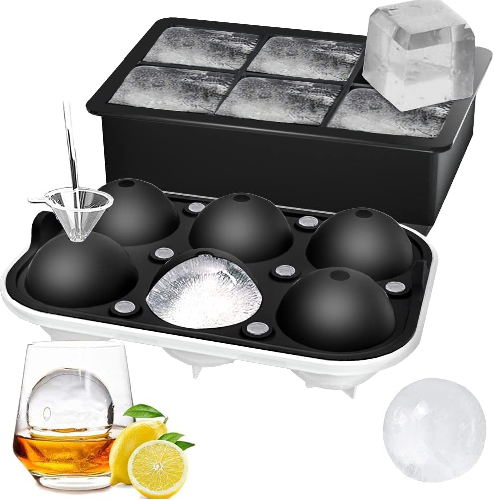 2-pack-ice-cube-tray-2-sphere-ice-ball-mold-with-lid-large-square-maker-perfect-for-whiskey-cocktails-bourbon-and-homemade-drinks-creating-slow-melting-ice-that-keeps-beverages-chilled-longer