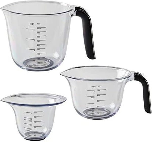 Kitchenaid KQ298OSOBA Gourmet Set of 3 Measuring Jugs, Onyx1