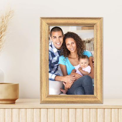 Classic Bead Picture Frame, 4X6, Gold2