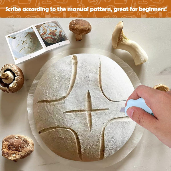 Bread Lame Dough Scoring Tool,2Pcs Sourdough Bread Scorer,Bread Making Razor for Homemade Bread with Scoring Patterns Booklet3