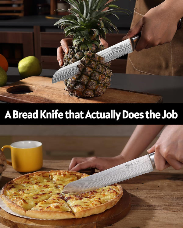 Bread Knife, 8" Serrated Bread Knife for Homemade Bread, Gift Box6