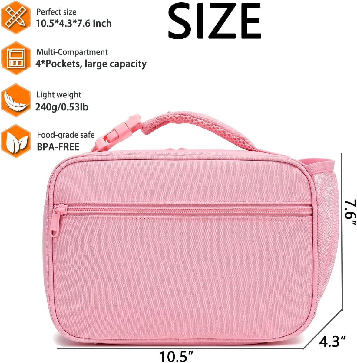 insulated-lunch-box-for-school-thermal-reusable-durable-freezable-lunch-bags-for-kids-boys-girls-men-women-small-soft-cooler-portable-lunch-tote-kit-for-work-picnic-travel-pink