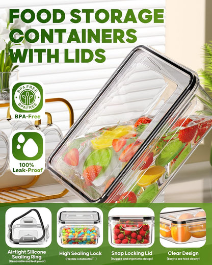60 PCS Food Storage Containers with Lids, Plastic Food Containers3