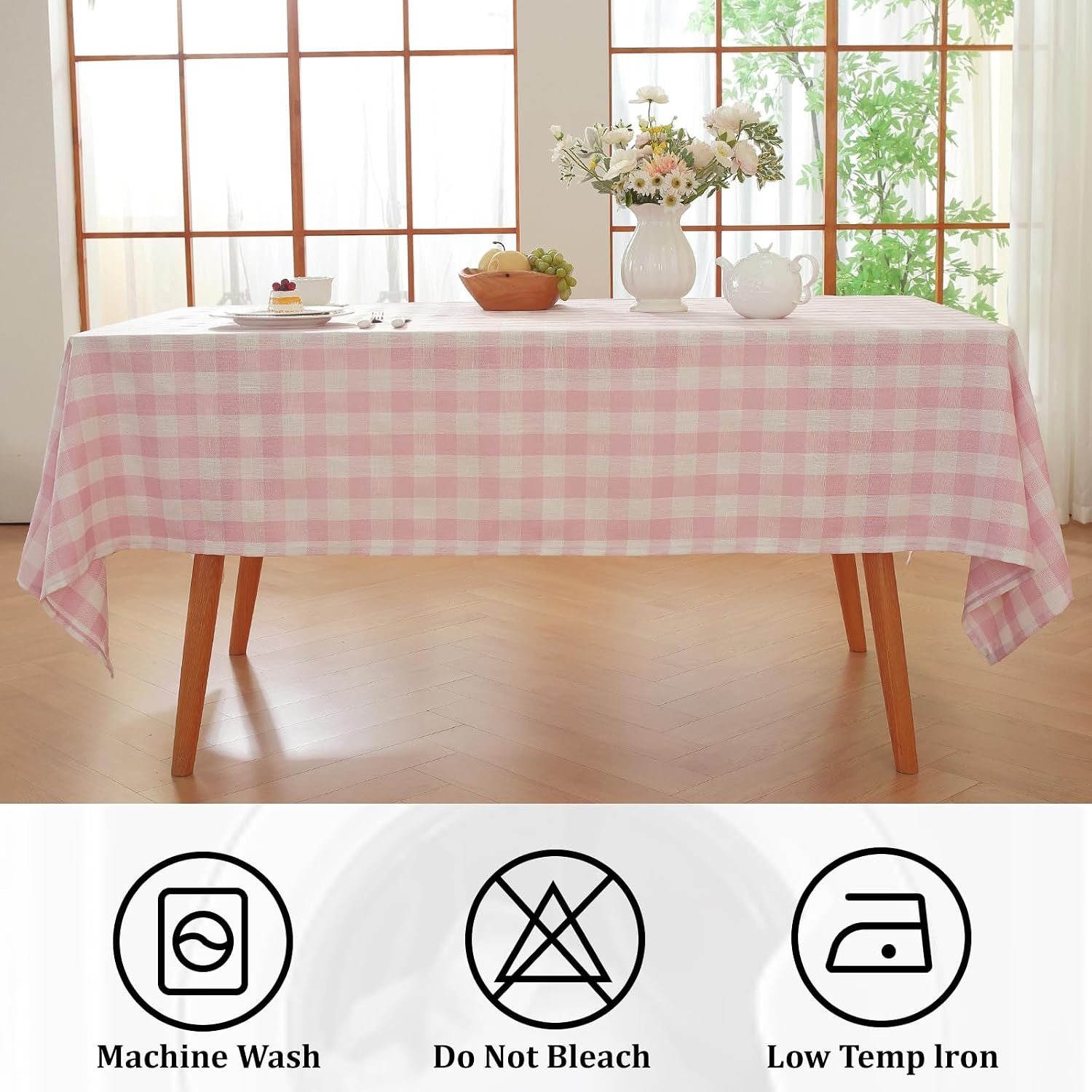 pink-gingham-tablecloth-rectangle-checkered-table-cloth-cotton-linen-fabric-wrinkle-free-washable-buffalo-plaid-table-cover-for-kitchen-dining-picnic-camping-60-75-inch