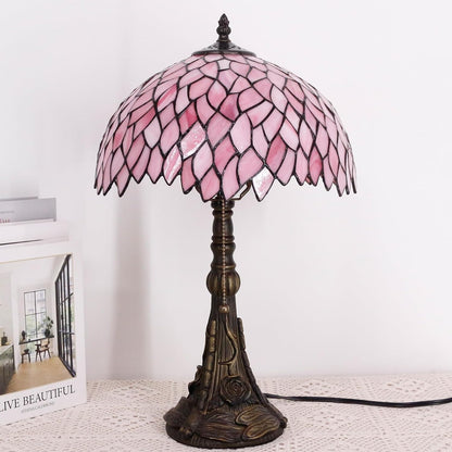 Table Lamp Base Replacement Only(E (W 6 H 19 Inch)) | Fit for 8, 10, 12 Inch Tiffany Style Stained Glass Lampshade, Dark Bronze Finish,Resin, Push Switch on Cord6
