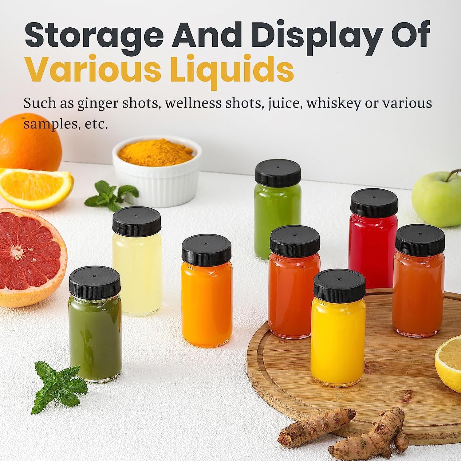 15-pack-2-oz-glass-shot-mini-bottles-w-black-lids-15-labels-small-clear-jar-for-ginger-wellness-shot-juice-sample-whiskey-travel-essentials-wide-mouth-leakproof-dishwasher-safe