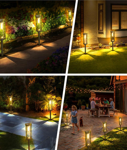 Solar Pathway Lights Outdoor Waterproof Warm White, 8 Pack7