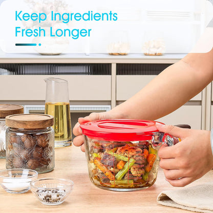 4-Cup High Borosilicate Glass Measuring Cup with Lid for Kitchen8