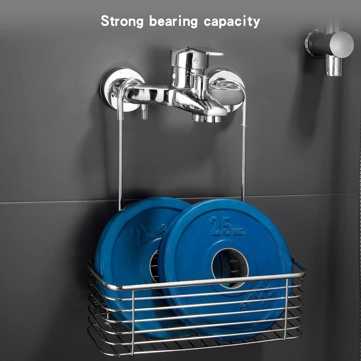 hanging-shower-rack-bathroom-storage-rack-shampoo-bracket-the-back-hook-can-be-rotated-and-can-be-hung-on-the-faucet-or-claw-foot-bathtubcross-bar-304-stainless-steel-rust-proof-and-durable