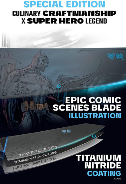 8" Chef Knife - Batman™ Official Shadow Black DC Edition3
