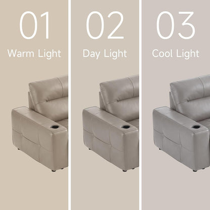 Power Reclining Loveseat Zero Gravity Genuine Leather Sofa with USB Port9