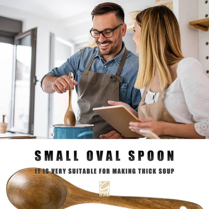 Wooden Spoons for Cooking, 10-Piece Acacia Wood Kitchen Utensil Set3