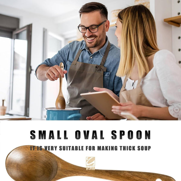 Wooden Spoons for Cooking, 10-Piece Acacia Wood Kitchen Utensil Set3
