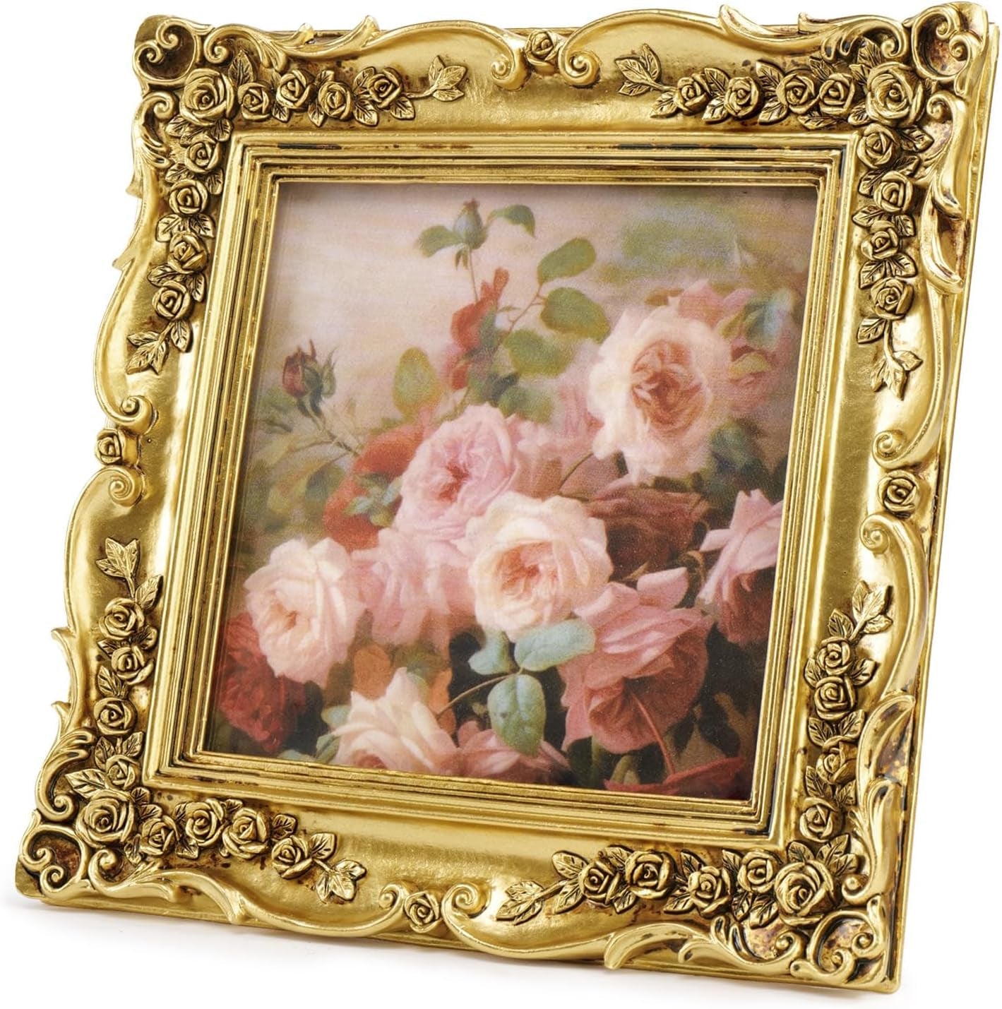 5x5-gold-picture-frame-square-vintage-ornate-floral-photo-frame