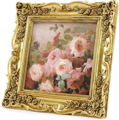 5X5 Gold Picture Frame Square Vintage Ornate Floral Photo Frame9