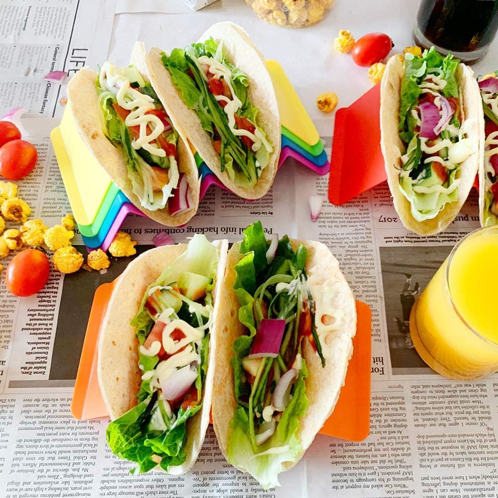 colorful-taco-holder-stands-set-of-6-large-taco-trays-holds-2-or-3-tacos-each-durable-bpa-free-pp-material-dishwasher-microwave-safe-for-taco-nights