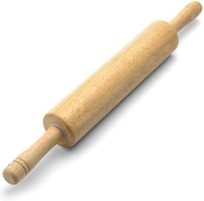Classic Wood Rolling Pin, 18-Inch Hardwood Dough Roller for Baking Pizza, Pies, Pastry and Cookies, Ergonomic Handles, Kitchen Essential1