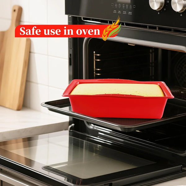 Silicone Square Brownie Pan 2 Pack, 8X8 Baking Pan for Brownies, Cakes, Bread, Pie & Lasagna6