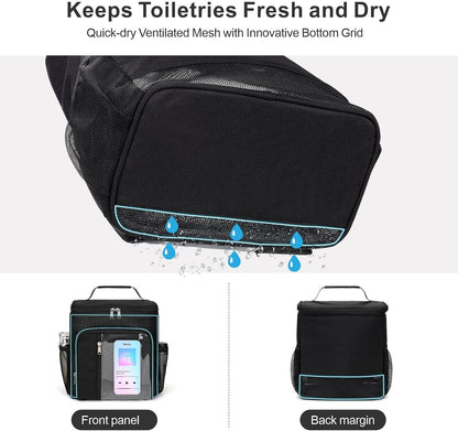 Shower Caddy Portable for Dorm - Shower Bag Fits Full-Size Bottles4