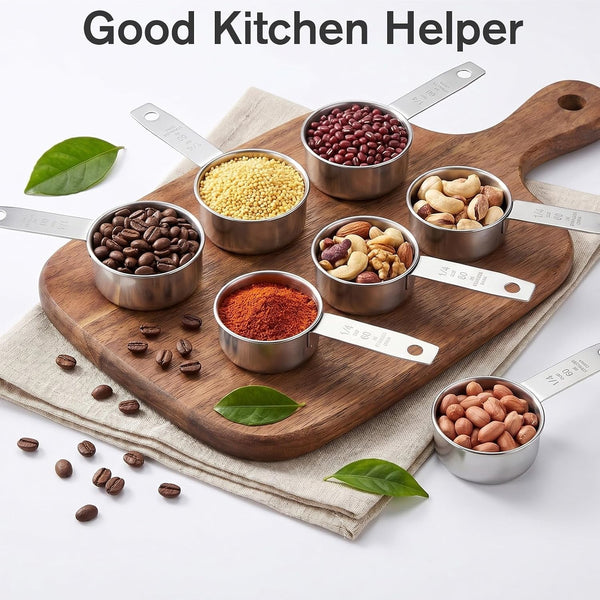 1/4 Cup Measuring Scoop, 60 Ml Stainless Steel Cups6