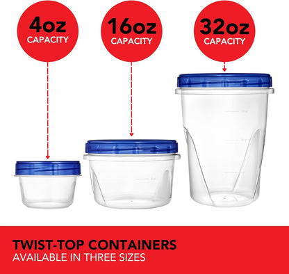 32Oz Plastic Containers with Twist Top Lids (6 Pack), Quart Freezer Containers with Lids for Leftover Food, Airtight Reusable Soup Containers, Microwave and Dishwasher Safe5