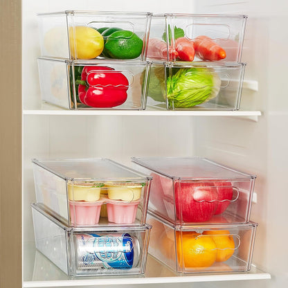 8Pcs Clear Stackable Storage Bins with Lids6
