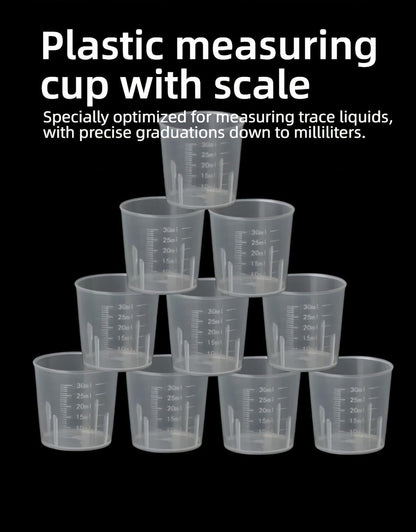 Bpa-Free 30Ml (1Oz) Liquid Measuring Cups (10-Pack) - Mini Plastic Graduated Beakers for Kitchen, Lab, Crafts, Resin - Clear Dual Scale, Accurate Safety, Stackable7