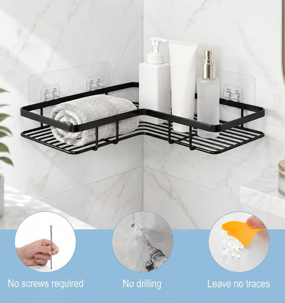 6 Pack Shower Caddy Adhesive Replacement, Strong Adhesive Sticker Hooks7