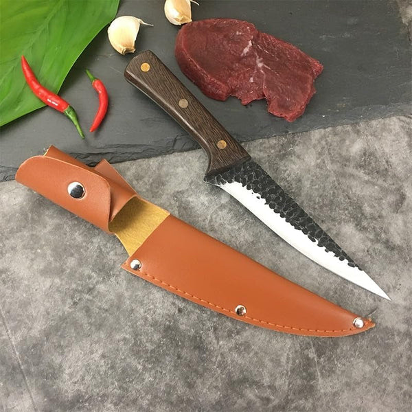 Meat Cleaver,Cleaver Knife, 1PCS Forged Slaughter Knife Boning Knife Chef Knife Cooking Knife Kitchen Knife Sharp Knife High Carbon Steel Fishing Sharp Knife(B)1