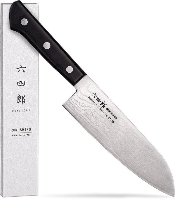 Santoku Knife 6.7-Inch (170Mm), 37-Layer VG10 Damascus Hammered Kitchen Chef Knife, High Carbon Stainless Steel Forged Blade1