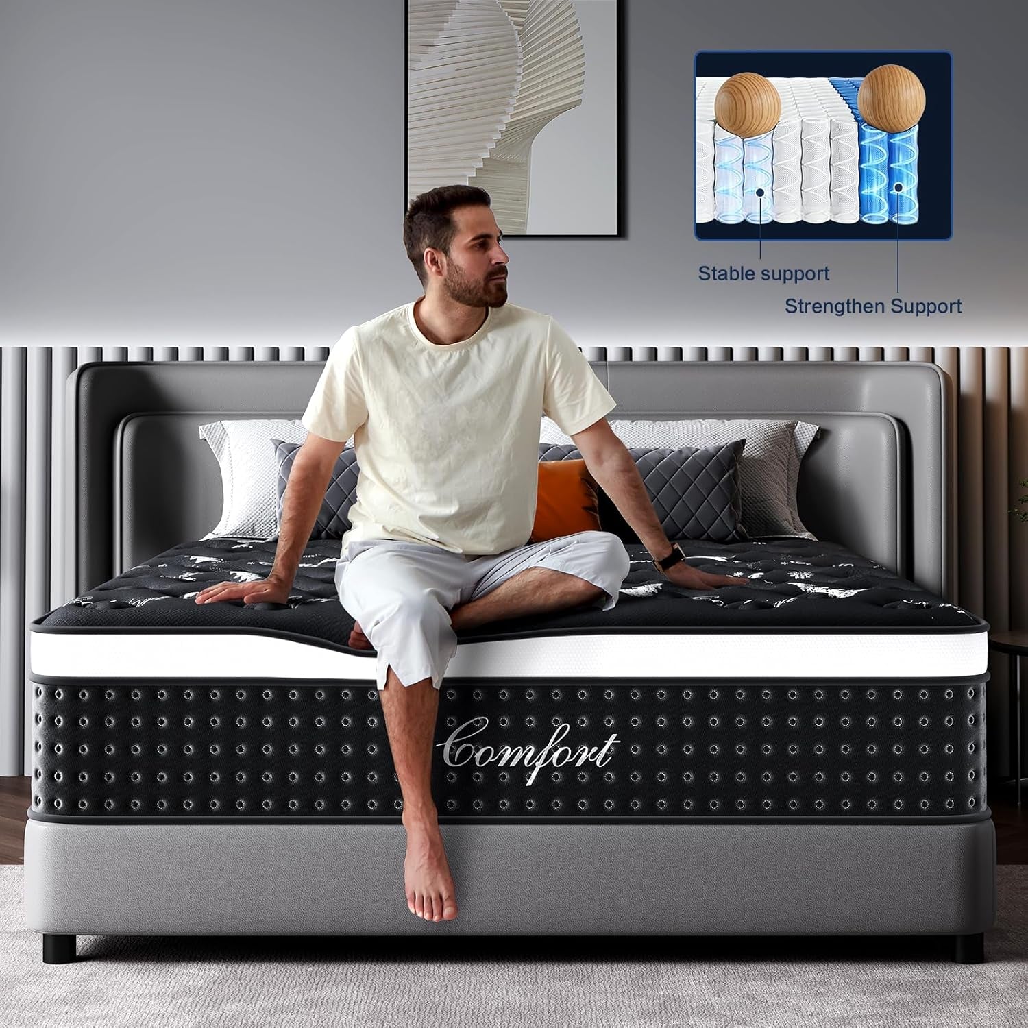 queen-mattress-12-inch-cooling-hybrid-bed-in-a-box-7-zones-individual-pocket-spring-mattress-queen-for-back-pain-relief-motion-isolation-fiberglass-free-certipur-us-365-night-trial