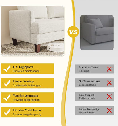 3 Seater Sofa Couches for Living Room, 89" Deep Seat Couch6