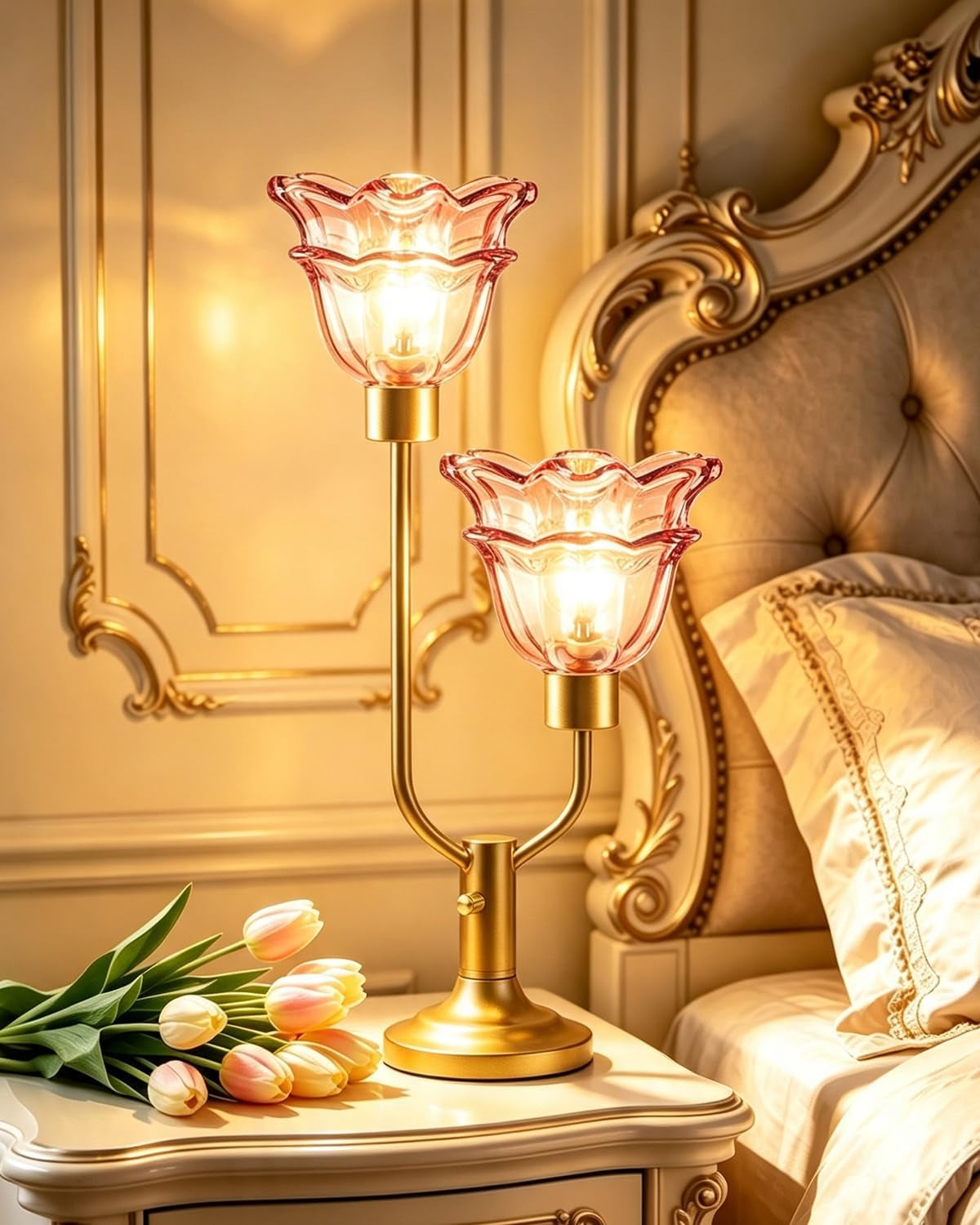 mid-century-modern-flower-table-lamp-dimmable-vintage-pink-lamp