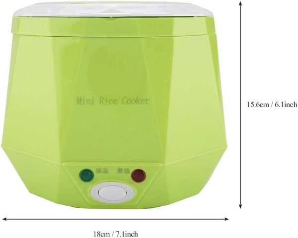 Travel Rice Cooker, Portable Rice Cooker for Travel, 12V 100W 1.3L Portable Mini Multifunctional Electric Non Stick Pot Electric Food Steamer for Outdoor Travel Car Cooking(#2)6