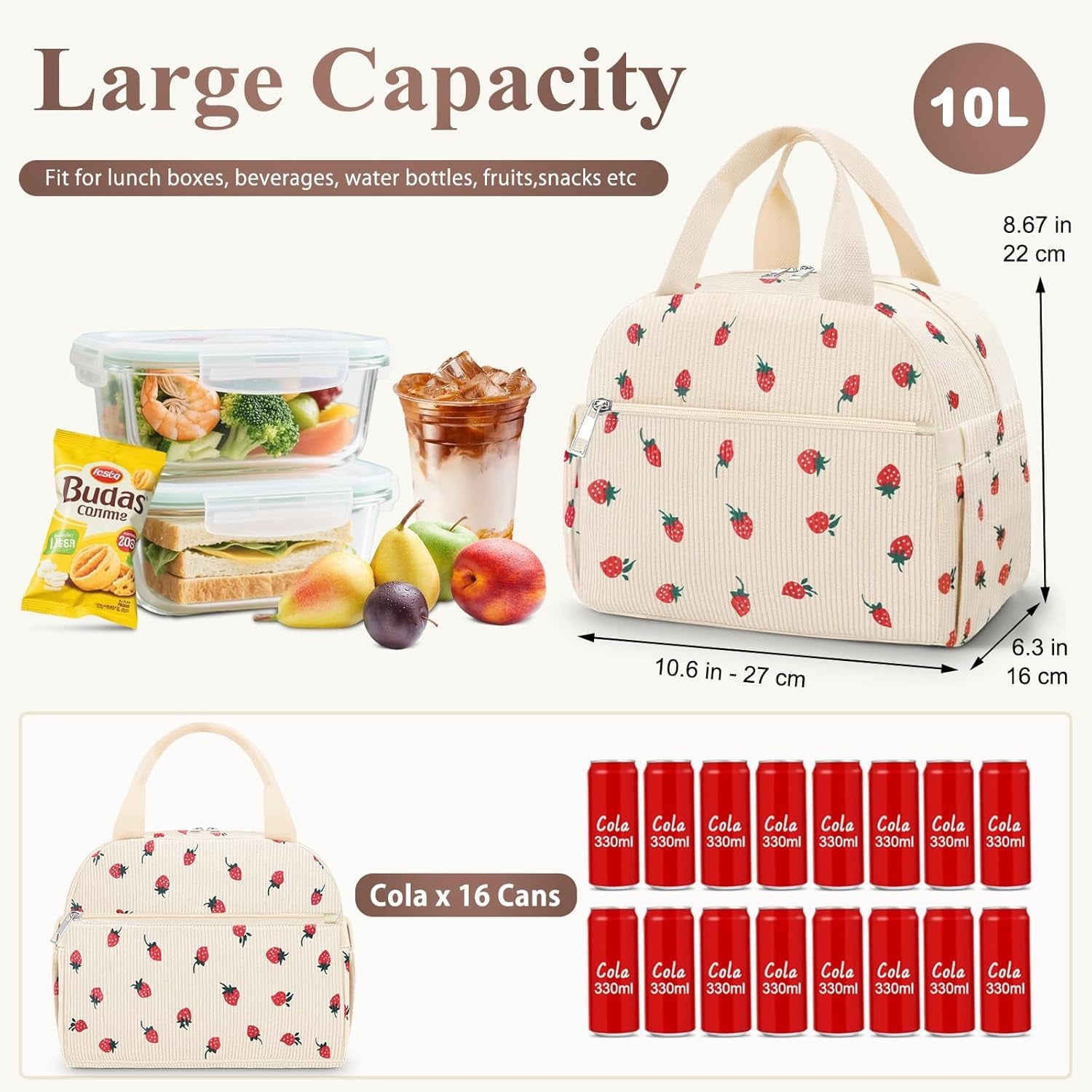 lunch-box-for-women-cute-strawberry-corduroy-insulated-lunch-bag-women-reusable-work-leakproof-simple-adults-large-lunch-boxes-tote-bag-men-cooler-bag